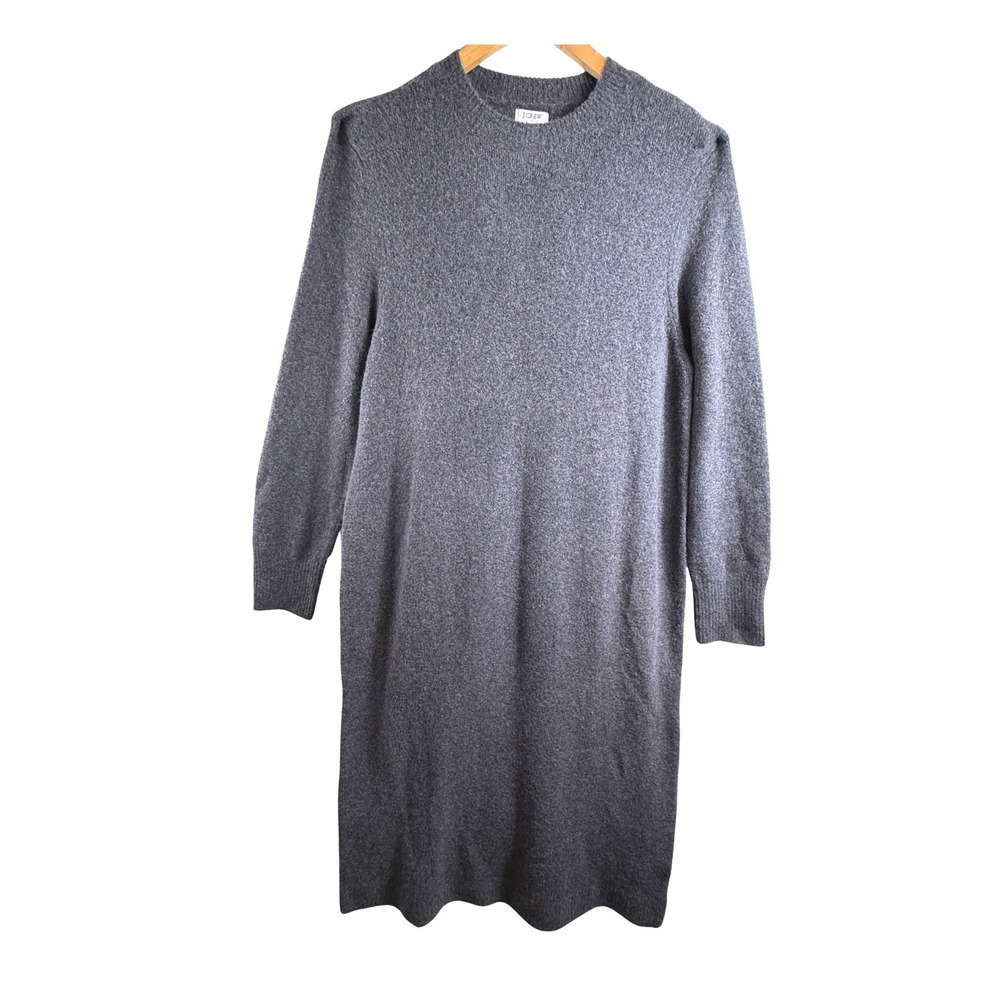 J. Crew Extra-Soft Crewneck Sweater Dress Wool Blend Gray XL CE357